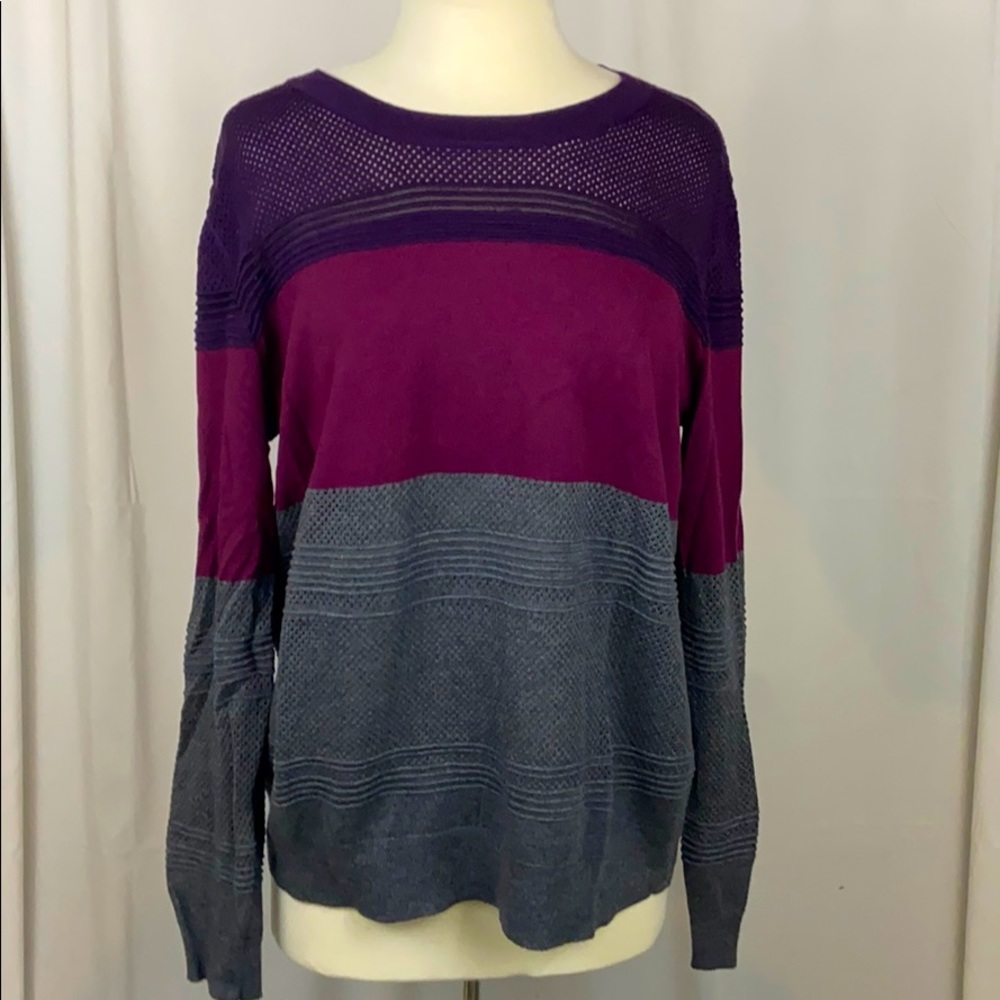 Purple and Grey Stitch Fix Sweater